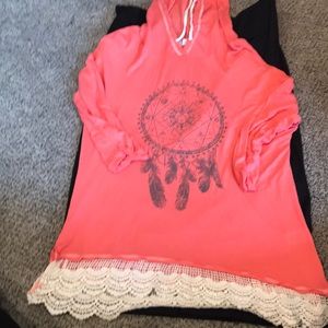 Hooded T-shirt.  Super thin and super soft